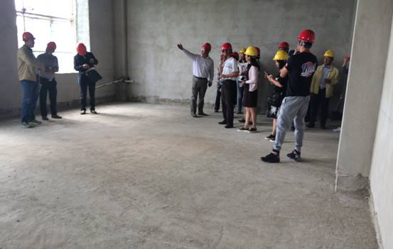 云南省轻纺工业行业协会领导莅临我司监理的云南工艺美术学校建设项目进行检查指导工作